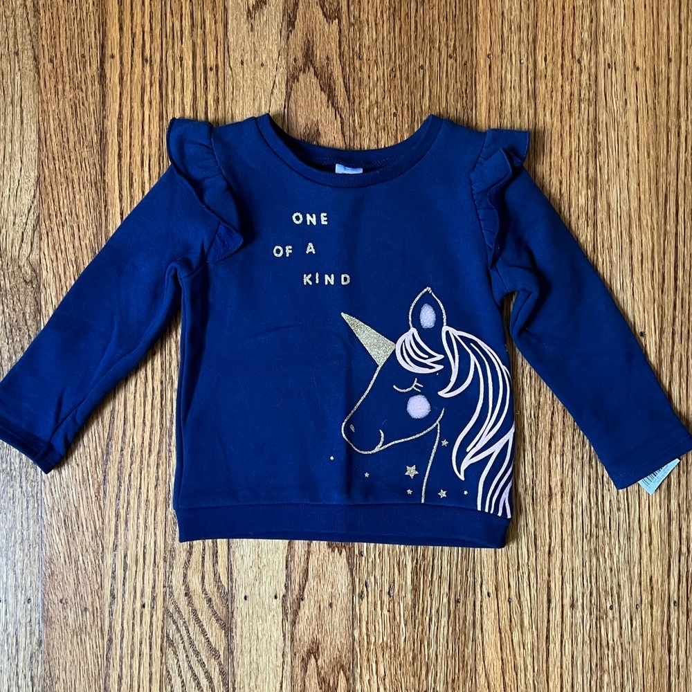 NWT Carter’s Girls Sweatshirt, 24 months